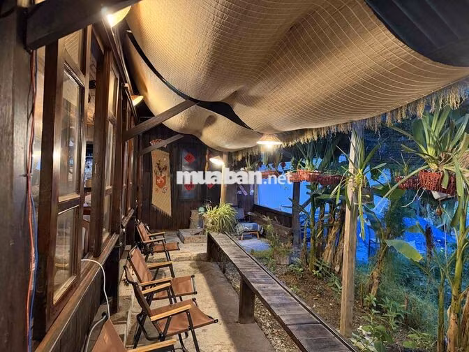 Cho thuê quán caphe view sông nhà vườn gỗ