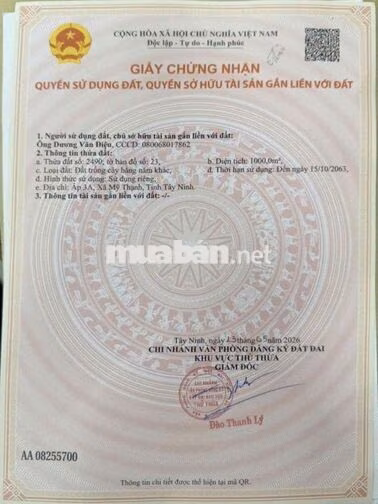 chỉ 440tr sở hữu 1000m² đất vườn cực đẹp
