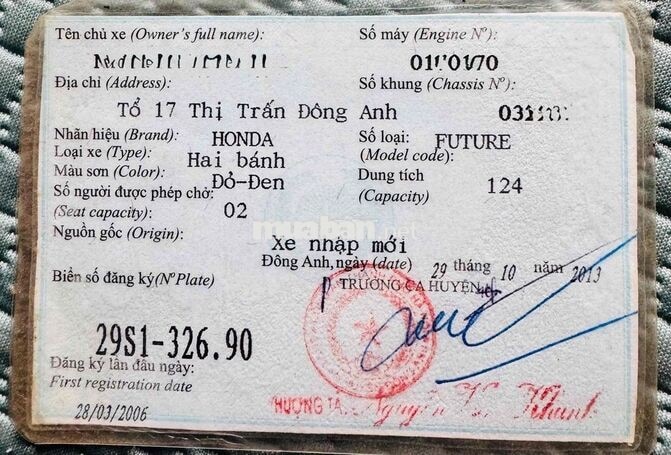 Honda Future 2006 Đỏ-Đen