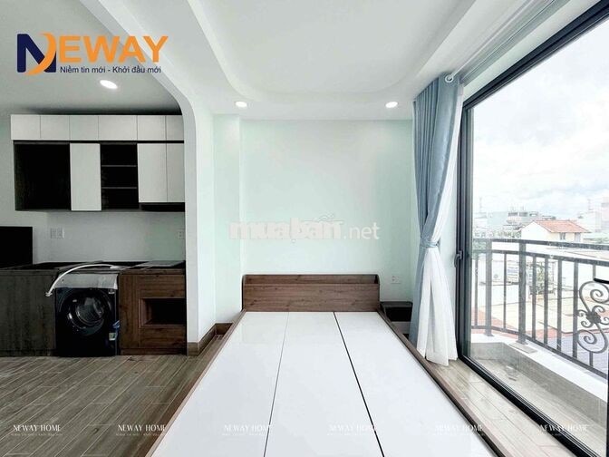 CHO THUÊ CĂN HỘ MỚI XÂY - FULL NỘI THẤT - MGR - BAN CÔNG NGAY HUIT