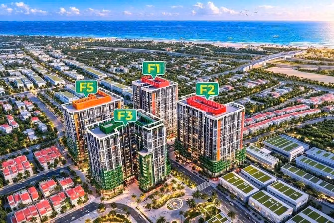 Căn hộ F2 FourS Tower Đà Nẵng chỉ hơn 2 tỷ Sun Group | Sở hữu lâu dài 