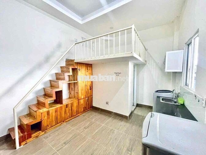 DUPLEX FULL NỘI THẤT MÁY GIẶT RIEWNG CỬA SỔ TRỜI ĐỐI DIỆN ETOWN