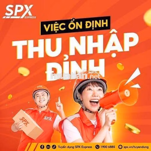 SPX EXPRESS MADAGUI CẦN GẤP 3 SHIPPER NAM/NỮ-20TR