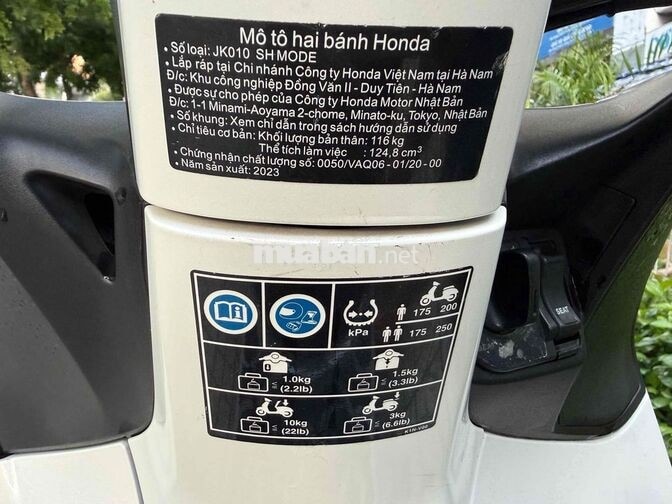 Honda SH Mode 2023 Trắng 15000 km