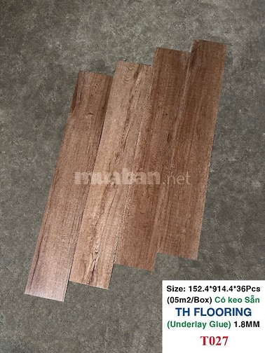 Sàn nhựa giả gỗ và Giấy dán tườngTH FLOORING nhiều màu sắc.
