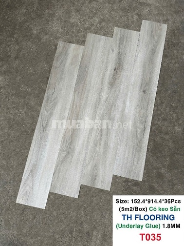 Sàn nhựa giả gỗ và Giấy dán tườngTH FLOORING nhiều màu sắc.
