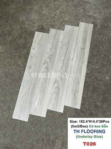Sàn nhựa giả gỗ và Giấy dán tườngTH FLOORING nhiều màu sắc.