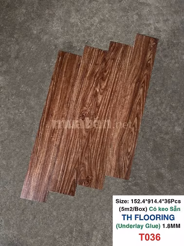 Sàn nhựa giả gỗ và Giấy dán tườngTH FLOORING nhiều màu sắc.