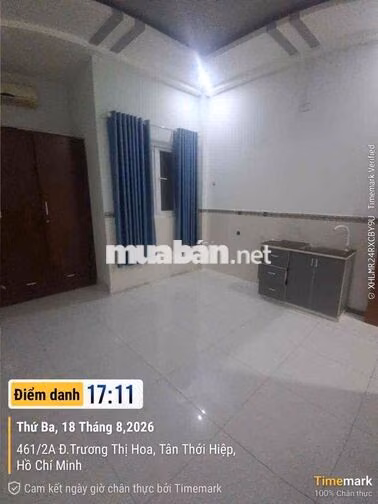 Cho thuê phòng trọ full nội thất, Trương Thị Hoa, gần bệnh viện Q12