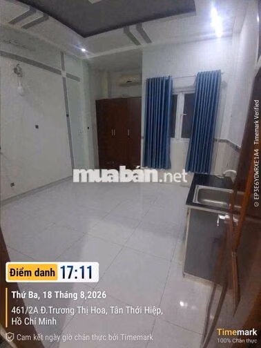 Cho thuê phòng trọ full nội thất, Trương Thị Hoa, gần bệnh viện Q12