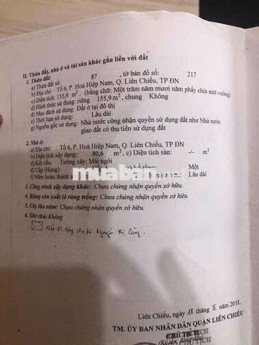 bán lô đất kiệt ôtto 829 nguyễn lương bằng liên chiểu