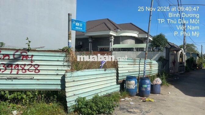 Bán đất thổ cư 105.5m² đường DX06 (Hẻm 137) Phú Mỹ, Thủ Dầu Một