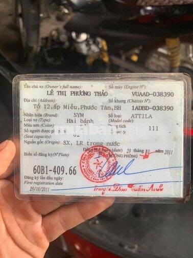 SYM Attila 125 màu Đỏ