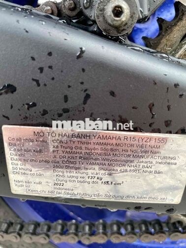 Yamaha R15 V4 2022 Xanh GP Odo 9000km Chính Chủ