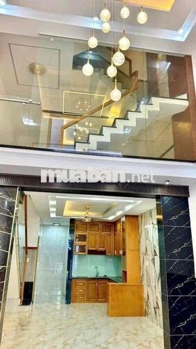 nhà 1 trệt 1 lửng 3 lầu 4pn 5wc hẻm 8m thông gần chợ Bình Thành