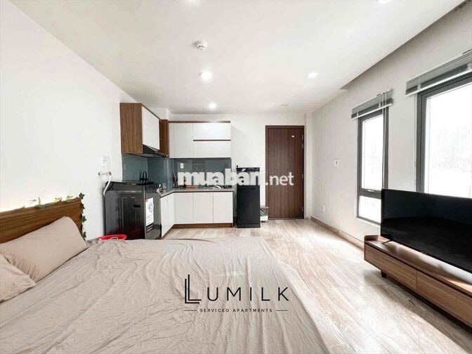 🎀 Căn hộ Studio nhiều cửa sổ có máy giặt riêng
