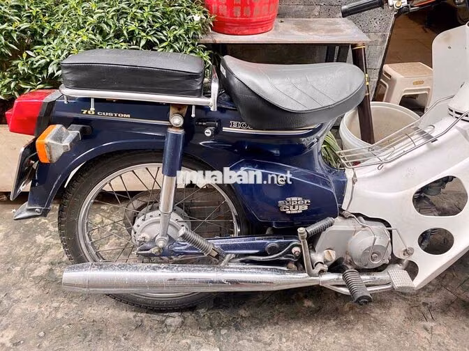 Honda Super Cub 70 Custom Xanh Trắng