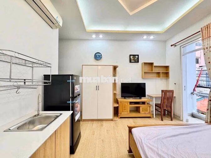 🔥Căn Hộ Studio Full NT - Cửa Sổ - Ban Công - Máy Giặt Riêng