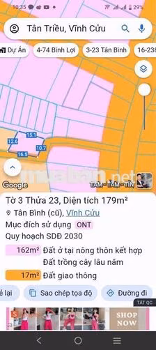 Nhà 179 m2 thổ cư phường Tân Triều