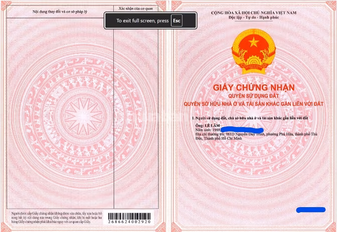 Bán 2 lô đất 488-504m2 MT Nguyễn Duy Trinh, P.Long Trường (Phú Hữu cũ)