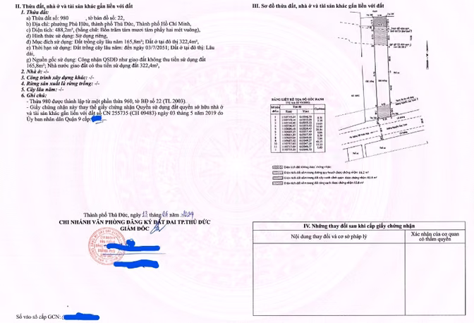 Bán 2 lô đất 488-504m2 MT Nguyễn Duy Trinh, P.Long Trường (Phú Hữu cũ)