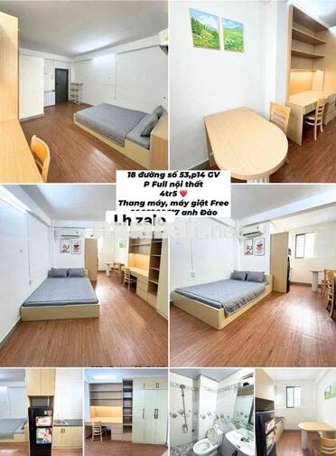 Studio Full nội thất cửa sổ- ban công- 1pn tách bếp 4tr5-4tr9