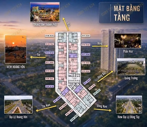 💎 CĂN HỘ ECOPALACE BMT – ECO-3015 | căn góc 3PN | 85,3M² | 2 BAN CÔNG