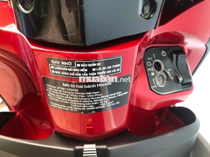 Honda Vision 2017 Đen đỏ