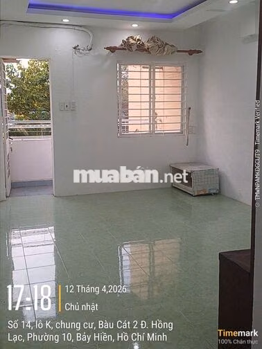 Thang Bộ Lầu 1-Bàu cát 2 - 2pn có sổ hồng.