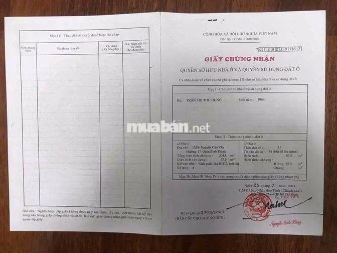 Chính chủ cần bán gấp nhà hẻm xe tải đẹp Nguyễn Cửu Vân, Bình Thạnh