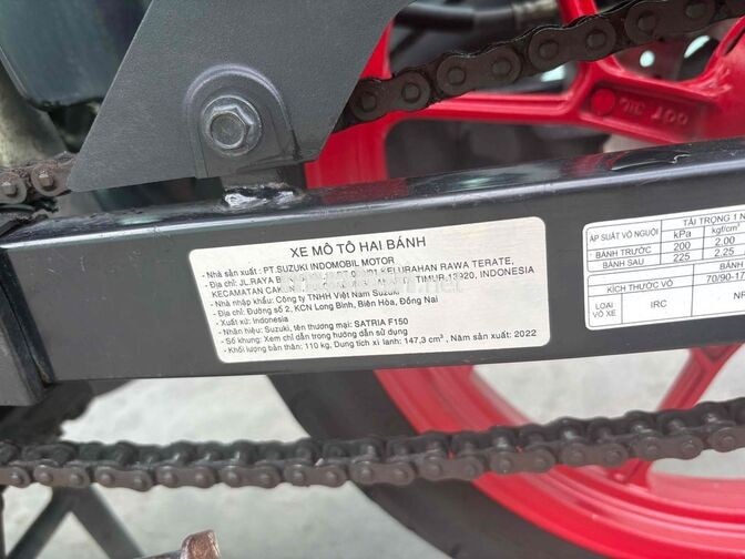 Suzuki Satria 2022 nhập indo BS 47 odo 14k km