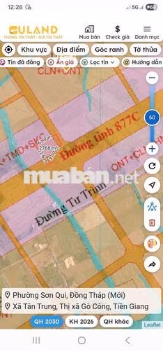 Bán Đất Mặt tiền thửa đất 2.750,9 m² ngay mặt tiền Đường tỉnh 877C