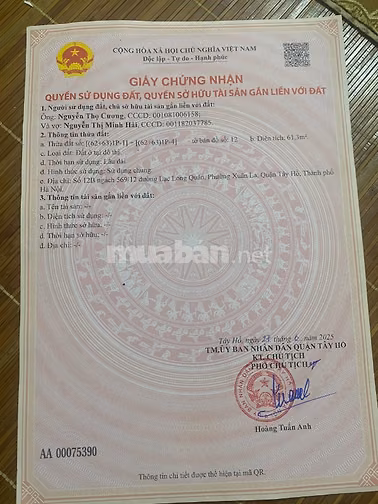 Bán nhà ngõ phố Lạc Long Quân, quận Tây Hồ