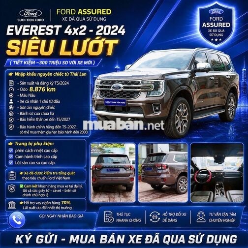 Ford Everest 4x2 2024 Nâu 8.876 km