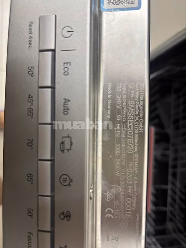 Máy rửa bát Bosch Serie 6 Silent Pro SMS6ECI07E