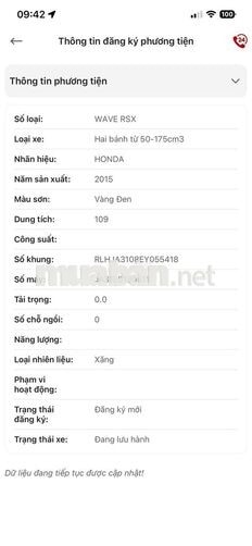 Honda Wave RSX 2015 Vàng đen 109cc