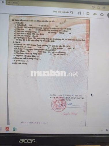 Bán nhà chính chủ Quang Trung Gò Vấp 