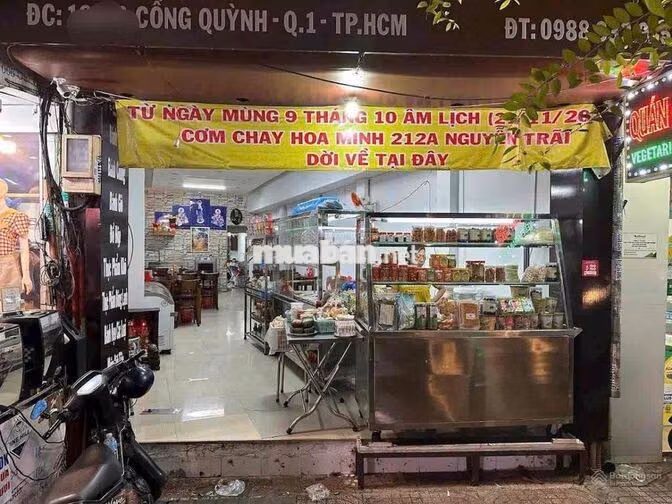 Cho thuê nhà MT CỐNG QUỲNH ,Q1 4x35m 1 trệt 1 lừng Giá 50triệi