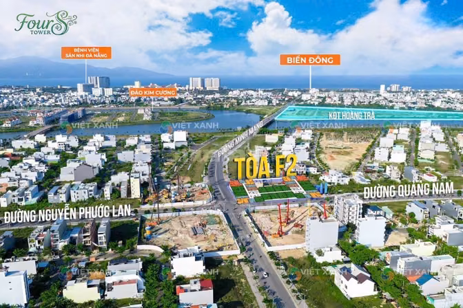 Fours tower - căn hộ hòa xuân lâu dài giá siêu rẻ, giá chỉ từ 1tỷ9