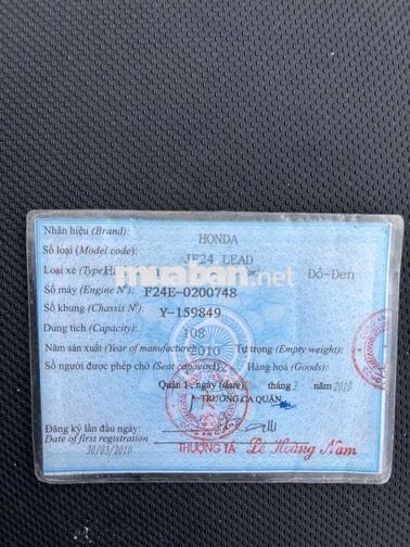 Honda Lead 2010 Đỏ-Đen Xăng FI