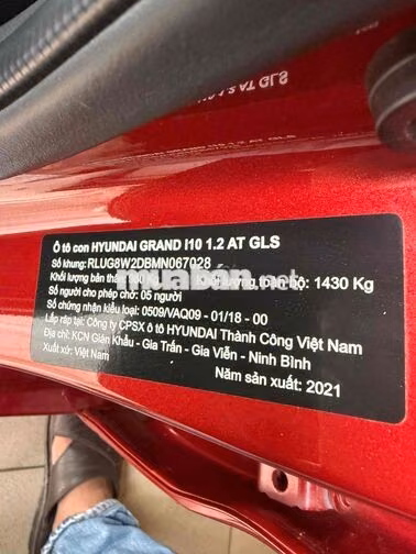 Hyundai i10 1.2AT 2021 Đỏ 56000km