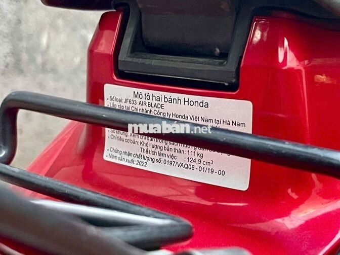 Honda Air Blade 2022 Đỏ 8697 km