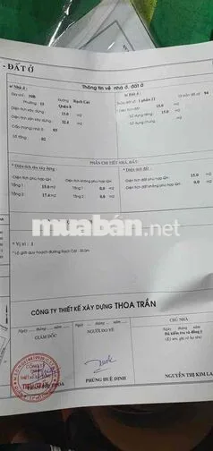 Bán nhà Mặt Tiền đường Rạch Cát ngay chợ