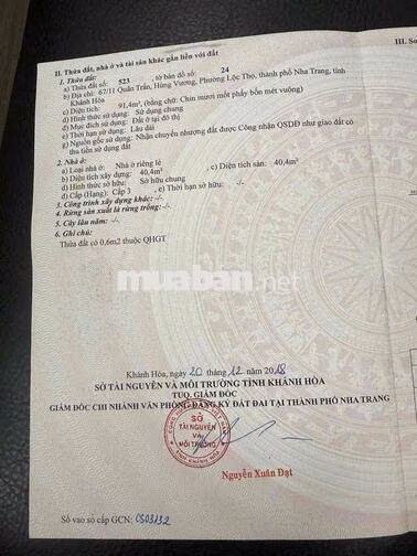 Bán Nhà Hẻm Hùng Vương Lộc Thọ Nha Trang Gần Biển 500m Sổ Riêng