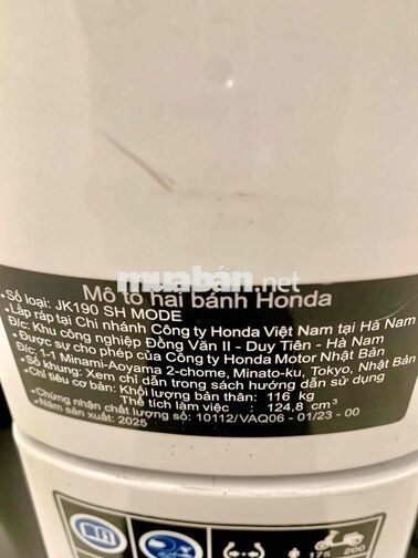 Honda SH Mode 125 CBS 2025 màu trắng xe đẹp keng