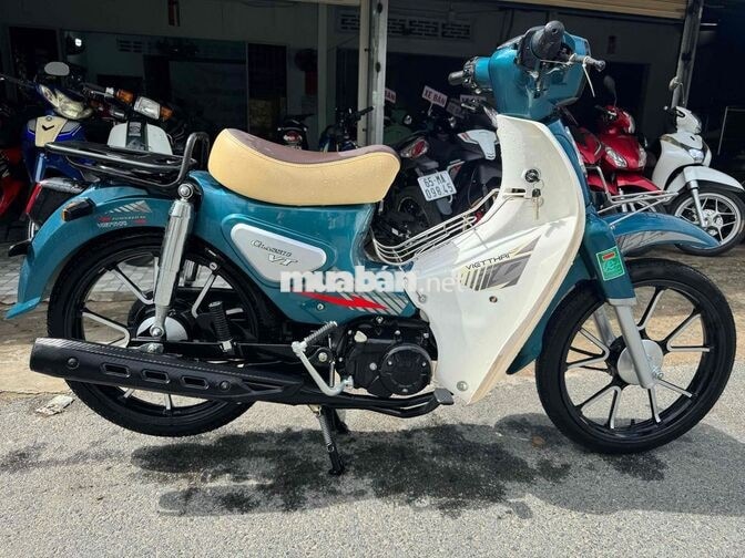 Xe số Việt Thái Classic VT 50cc Xanh trắng Mới 100