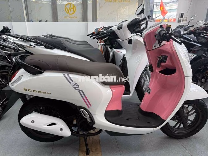 Honda Scoopy 2022 Trắng Hồng B65 GÓP CẦN CCCD
