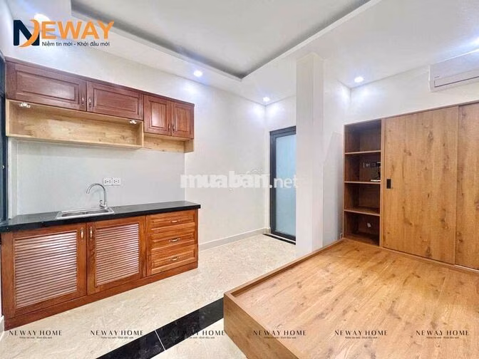 Cho thuê phòng studio cửa sổ hành lang, Mới 100%, 10 phút tới VLU