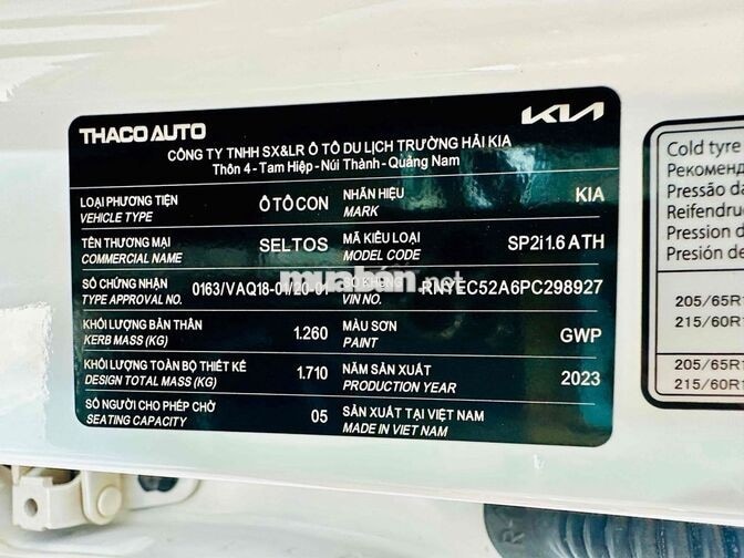 Kia Seltos 2023 1.6 Premium  Một Chủ Mua Mới