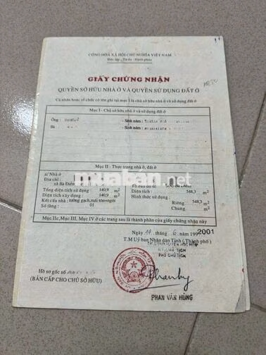 BÁN 611M2 THỔ CƯ MẶT TIỀN ĐƯỜNG PHAN VĂN ĐỐI - HCM